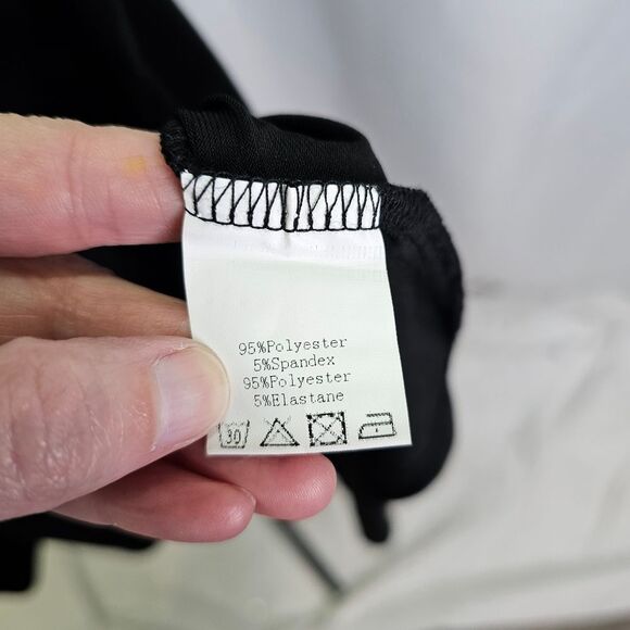 Hanna Nikole Black High Low Short Sleeve Blouse Size 24W - Picture 8 of 11